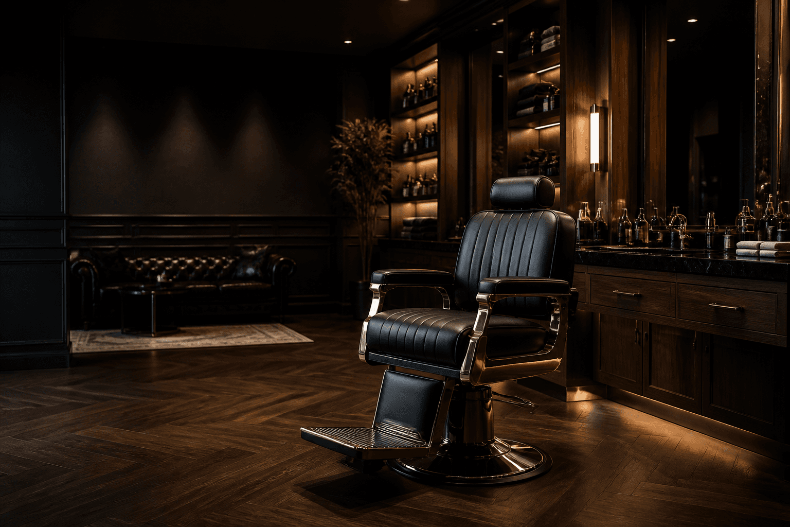 Ausschnitt einer Barber-Website von YC Web Studio
